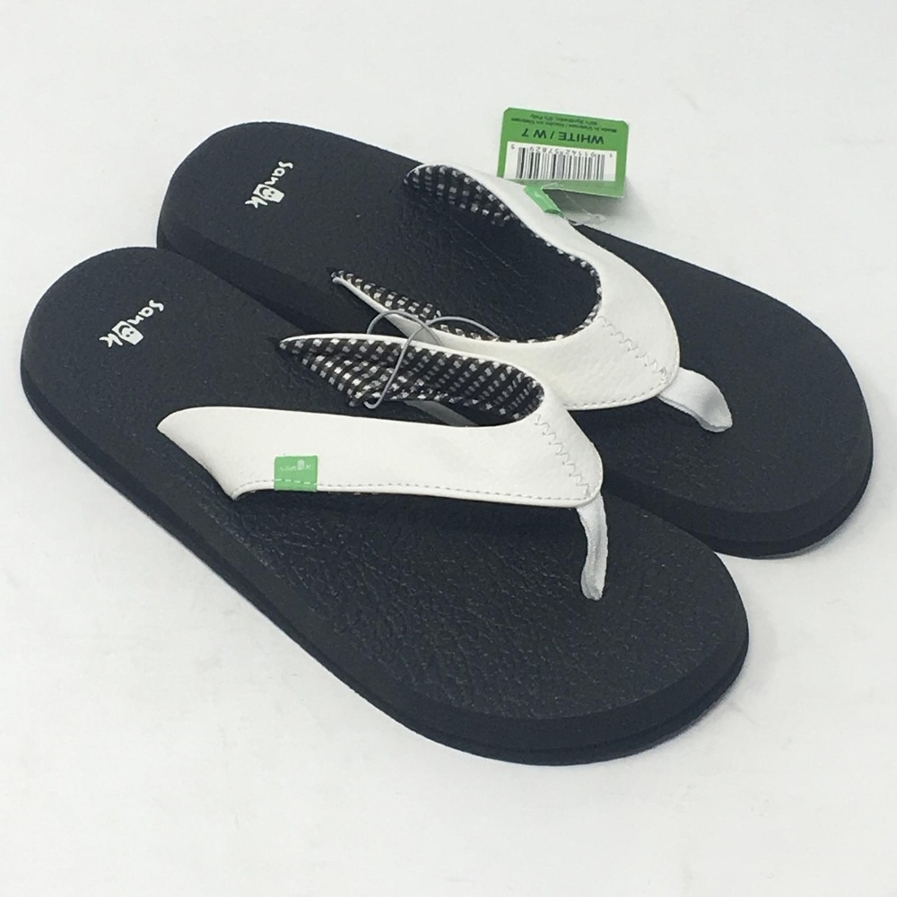 Sanuk Women's Yoga Mat Flip Flop White A - Picture 7 of 8